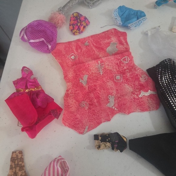 Vintage lot Mod Barbie Doll Clone Handmade Dresses Clothes PJ Swim Tops Bath - Picture 5 of 16